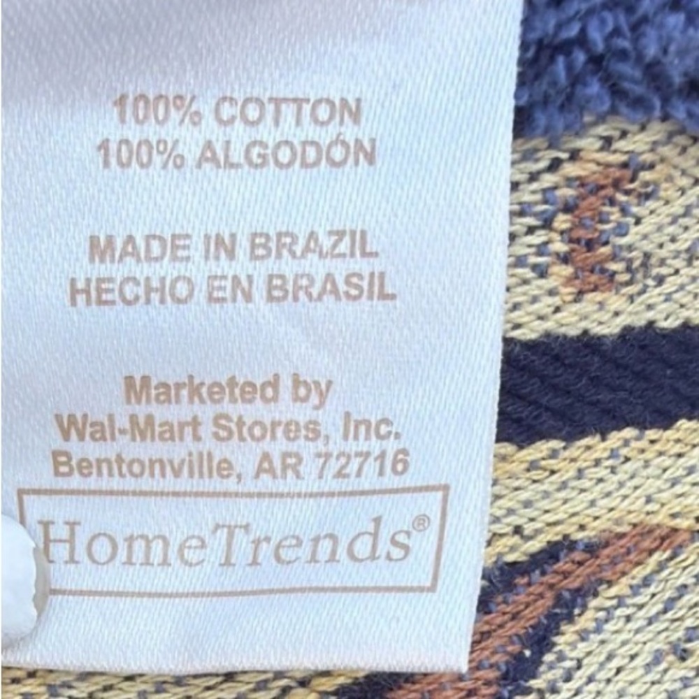 Vintage 3piece home trends bath and hand towels  Navy Star Pattern sun moon Y2K - Picture 3 of 13